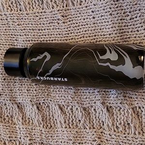 Starbucks black and gray glass tumbler